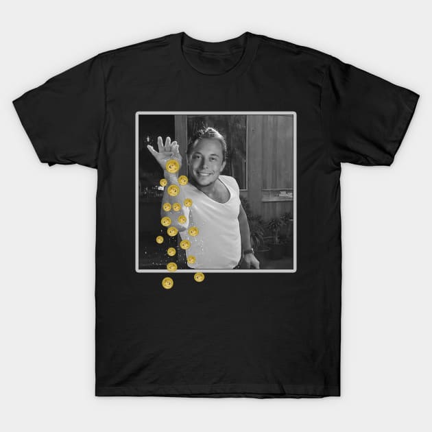 Elon Musk Salt Bae Dogecoin T-Shirt by Bluzzkar